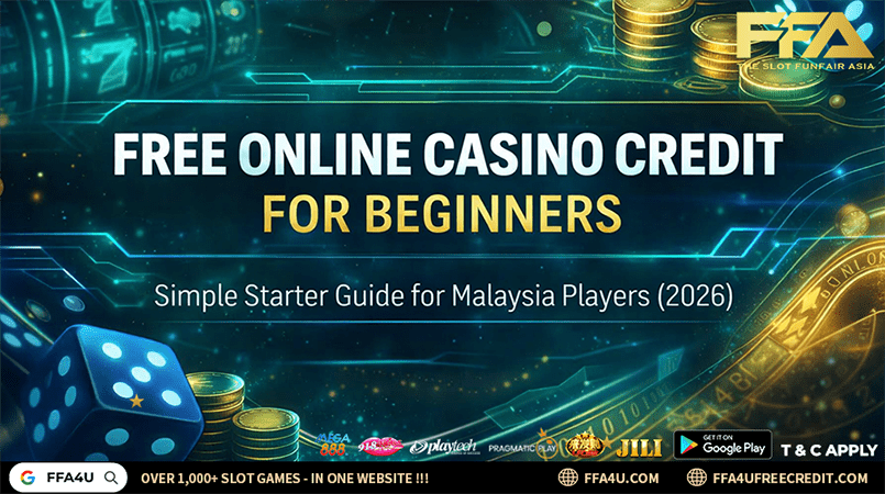 free online casino credit for beginners Malaysia 2026 - simple starter guide on how free credit works, what to expect, and beginner mistakes
