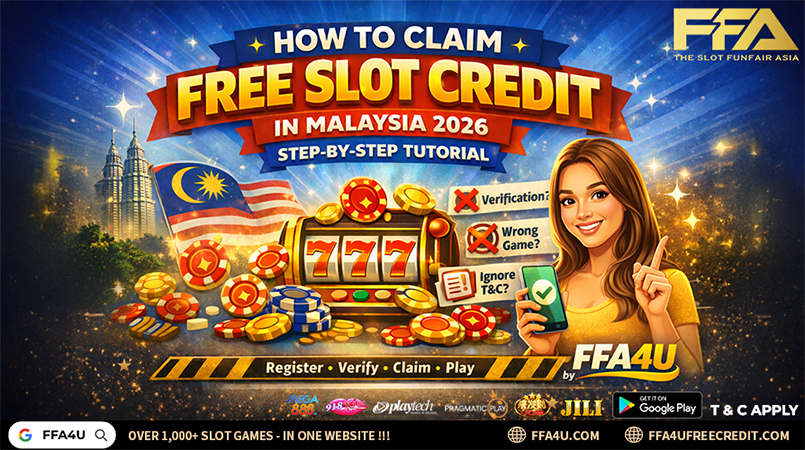 how to claim free slot credit Malaysia 2026 - step-by-step tutorial for beginners on FFA4U