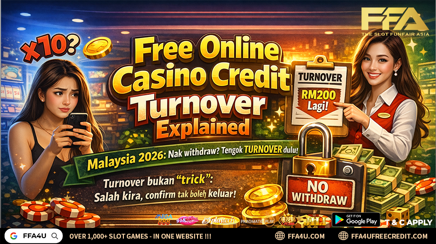 free online casino credit turnover Malaysia 2026 - how turnover is calculated and why it affects withdrawal (FFA4U guide)