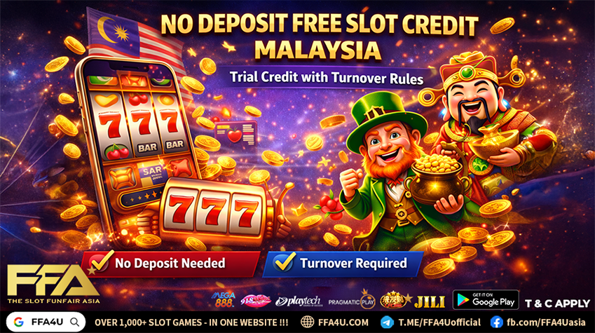 no deposit free slot credit concept Malaysia - trial credit with turnover rules